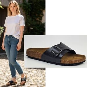 NWT Birkenstock Catalina Graceful buckle strap sandals black licorice bohemian